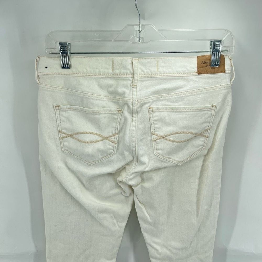 Abercrombie & Fitch Womens Skinny Jeans Cotton Stretch Cream Size 4 / 27 - Picture 4 of 9